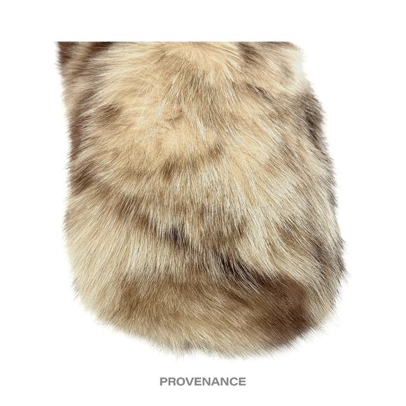 🔴 Givenchy Fur Shawl Scarf - Cream Brown Fox - Picture 4 of 10